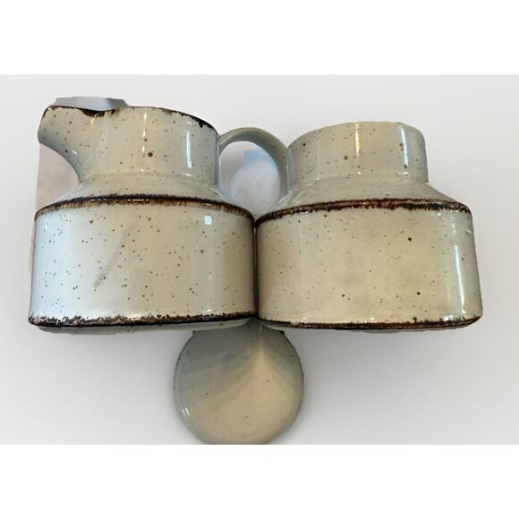 Vintage Sugar Bowl Creamer lid Creation Midwinter Stonehenge ENGLAND STONEWARE - Picture 3 of 6